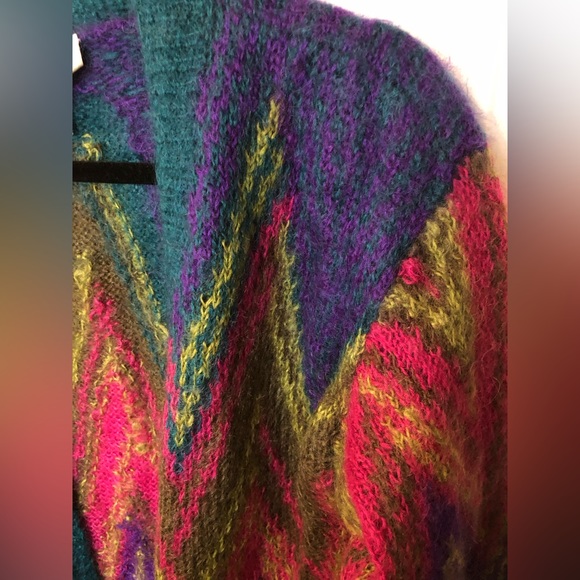 S Mohair Rainbow Cardigan 80s Vintage - Picture 4 of 8